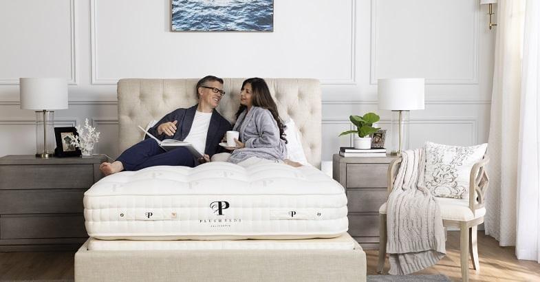 Couple on PlushBeds mattress