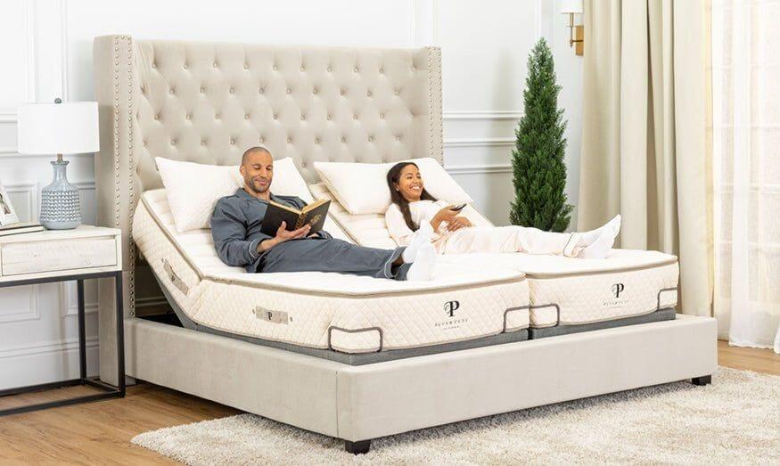 PlushBeds mattress with ajustable bed